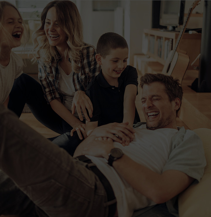 family playing